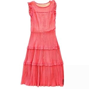 Bright pink frilly dress